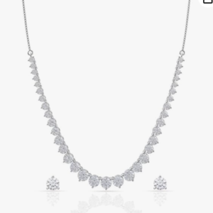 ANAYRA 925 Sterling Silver Necklace Set for Women | Hallmark Certified Silver | Silver Fashion Jewellery for Women | Great for Gifting